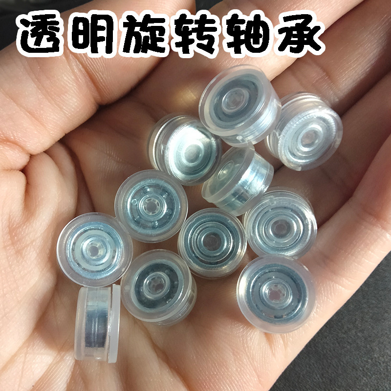 Factory Direct Sales Plastic Abs with Metal Micro Rotating DIY Handmade Jewelry Base Transparent Rotating Bearing