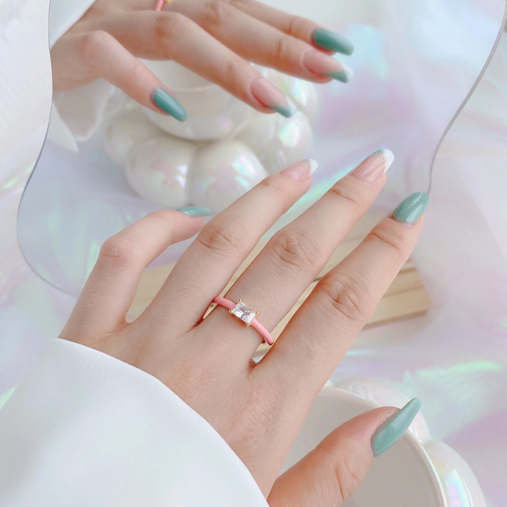 Fashion Geometric Sterling Silver Plating Zircon Open Ring 1 Piece