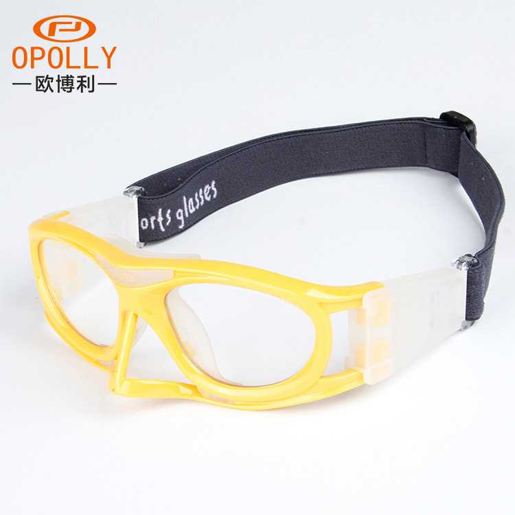 OPOLLY Specialty Near-Sighted Badminton Soccer Basketball Goggles with Large Frame Outdoor Training Headwear Protective Sports Goggles