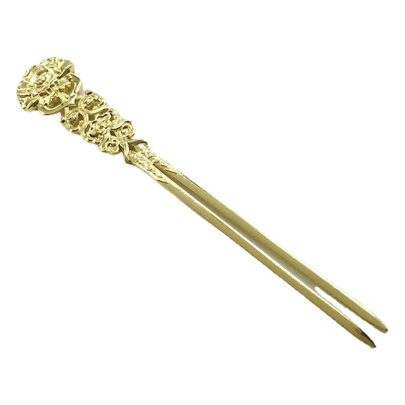 diy jewelry accessories antique hairpin double-sided Lotus antique flower hairpin handmade hair accessories manufacturers wholesale