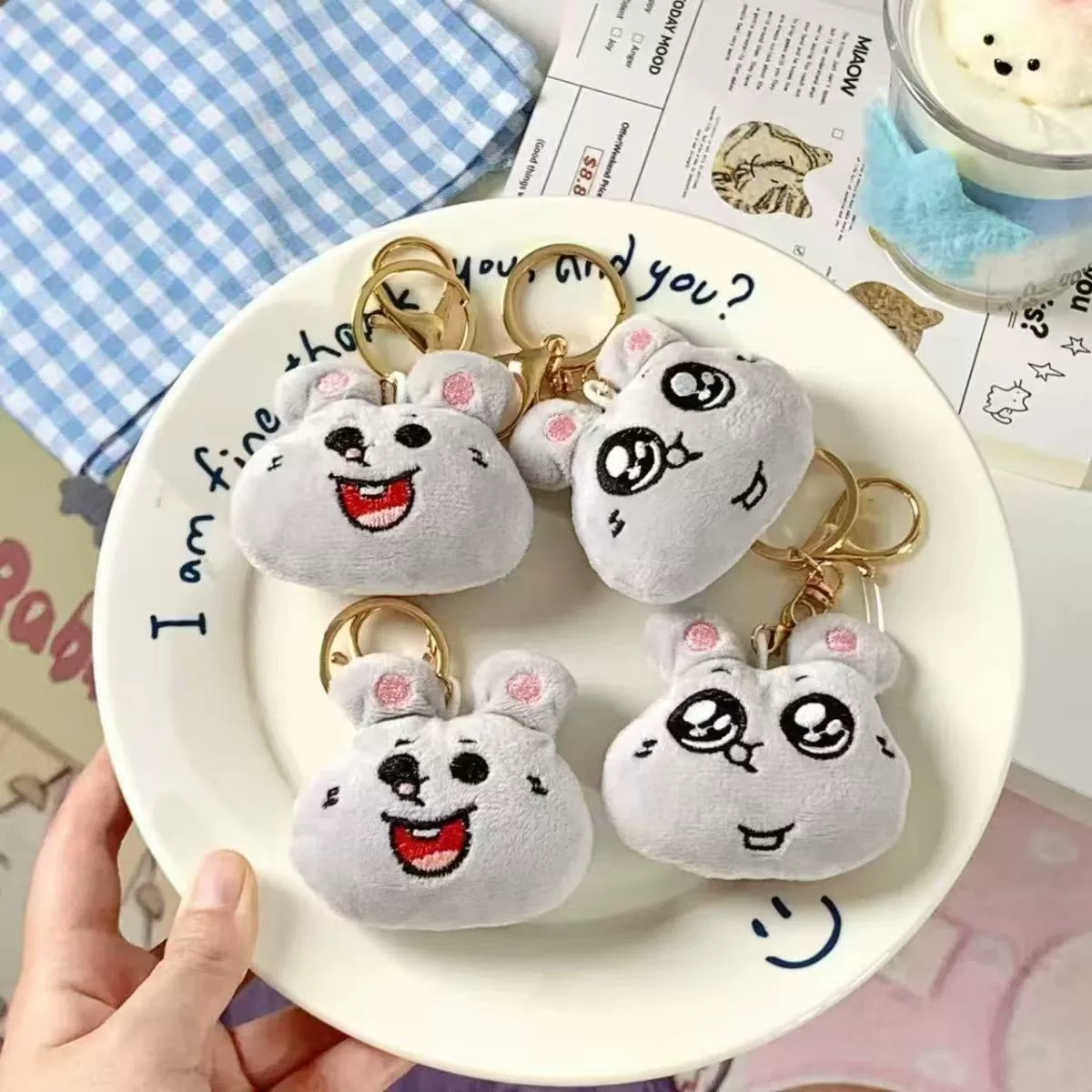 Красота и крыса плюшевые игрушки брелок