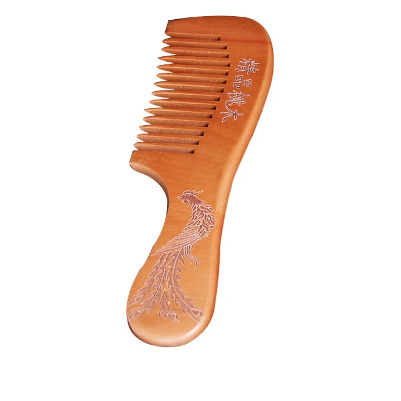 Китайский персиковый гребень Антистатический гребень для волос натуральная расческа ручной работы Массажная деревянная расческа оптом печать фабрика оптом