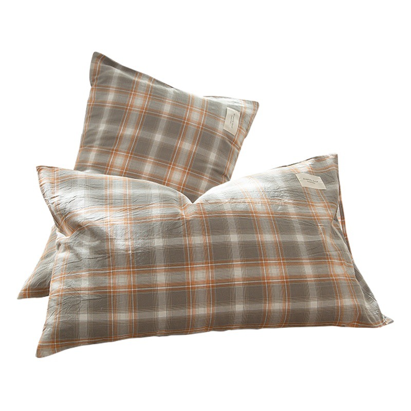 Washed Cotton Pillowcase A Pair of Pure Cotton Pillowcase Small Single One Student Dormitory Pillowcase Pure Cotton