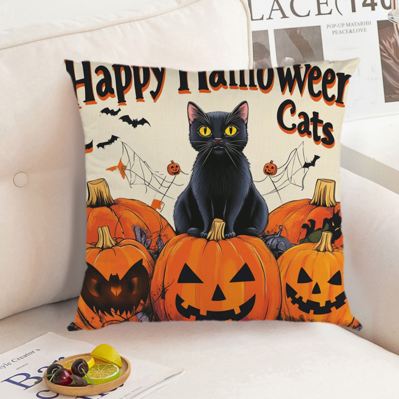 枕カバーの国境を越えた供給デジタル印刷ハロウィンプロモーションアイテム装飾枕車のインテリアクッションソース直接販売|undefined