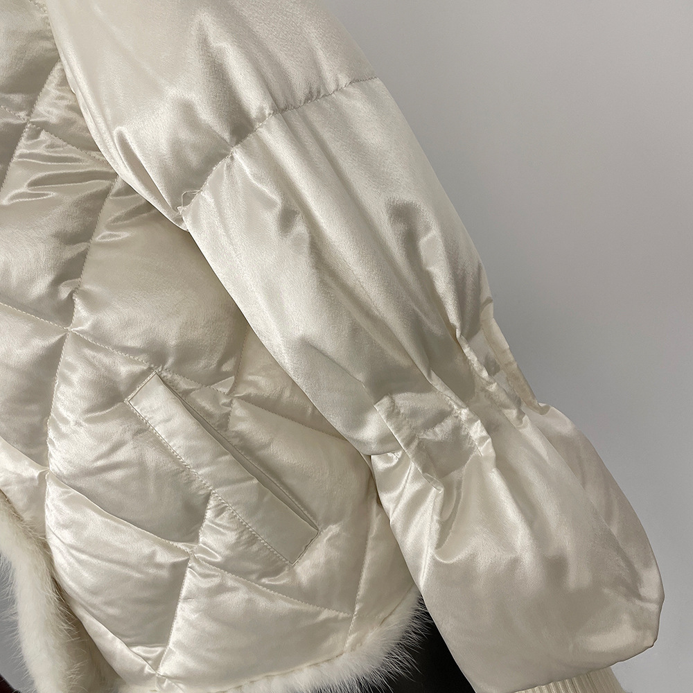 Women's Clothing Satin new style ladies short down jacket women high end women's down jacket women's high end women's white duck down_voghion.com
