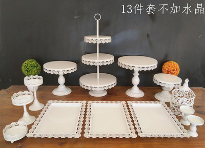 Decoración de mesa de postre de estilo europeo soporte de exhibición bandeja de pastel Decoración de mesa de boda traje creativo té de la tarde Merienda soporte image 25