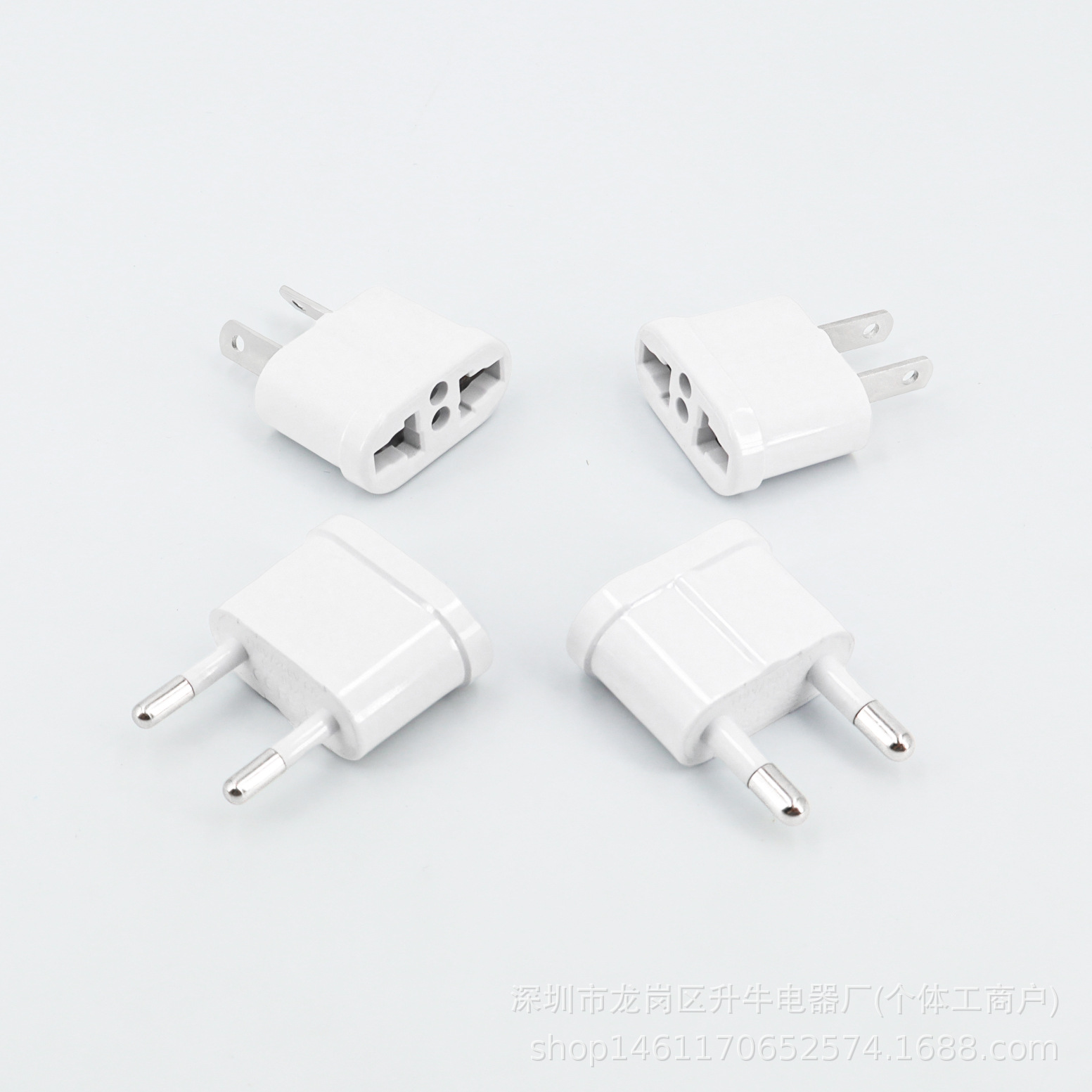 Fuente transfronteriza cobre blanco 4.0 / 4.8mm enchufe de conversión estándar europeo enchufe de conversión estándar americano enchufe de conversión estándar australiano