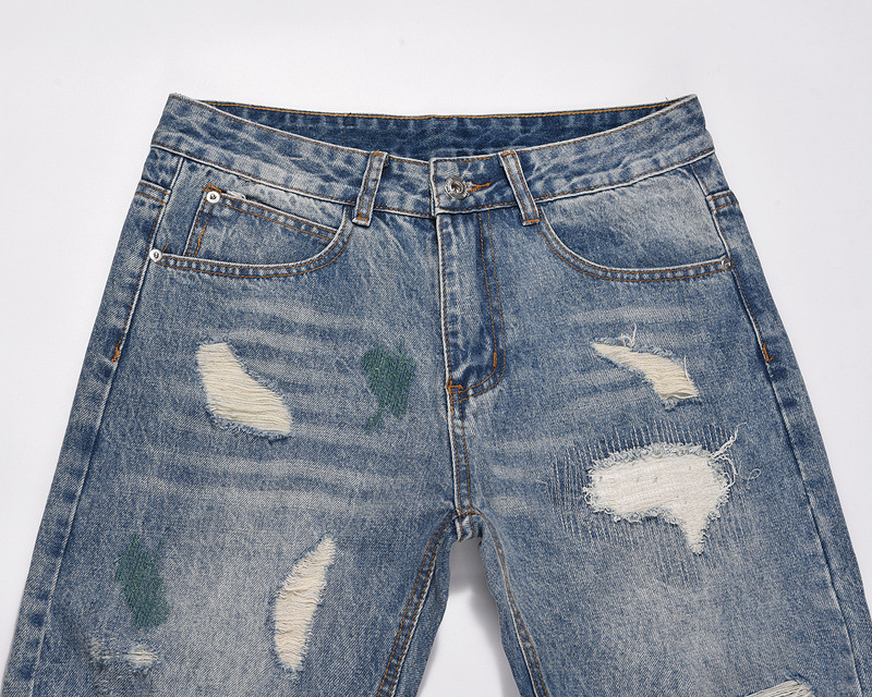 Men's Summer Thin Ripped Casual American Jeans