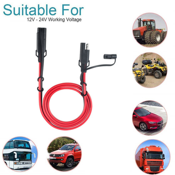 SAE extension cable SAE to SAE quick disconnect harness solar panel Battery Tender motorcycle