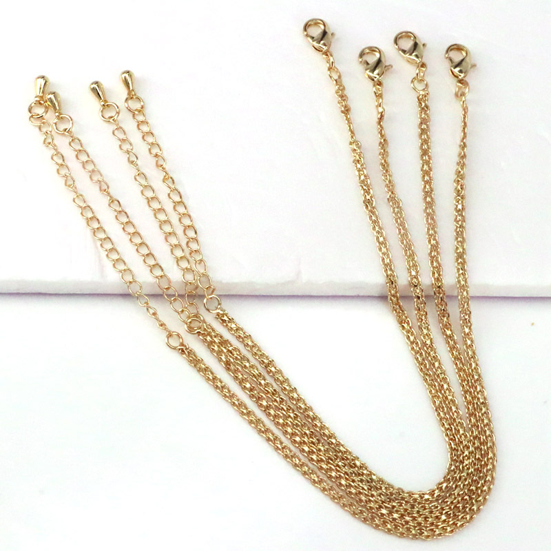 Fashion Gold Plated Lobster Clasp Bracelet Plus Tail Chain Jewelry Accessories display picture 5