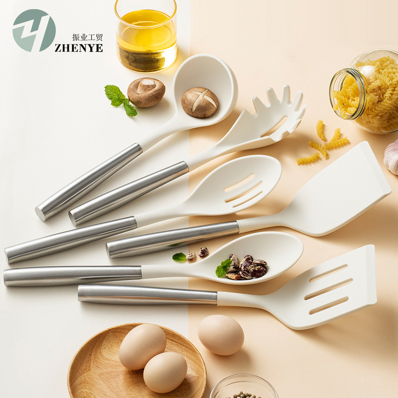 耐热硅胶厨房工具6件套锅铲炒菜铲子汤勺烹饪铲勺kitchen utensil|undefined