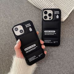 簡約羽絨服北極熊iPhone15適用11蘋果12/13PROMAX手機殼XS/XR防14