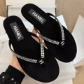 Black with White Rhinestones