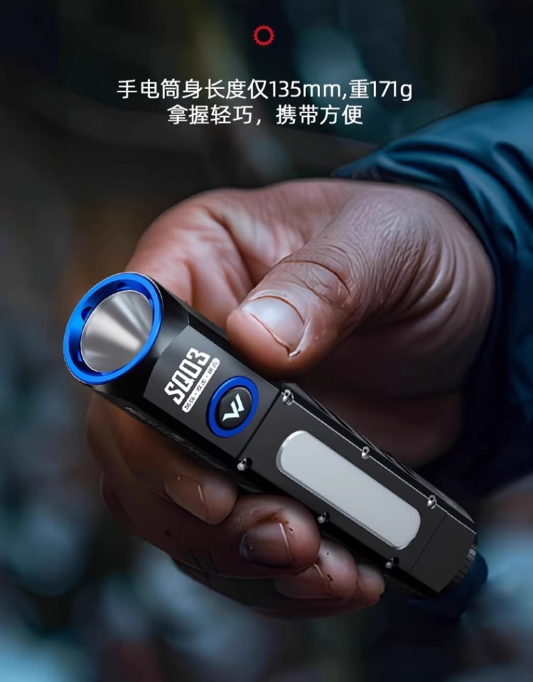 Wholesale Multifunctional Flashlight with Strong Light, Rechargeable, Ultra-Bright, Outdoor Portable Led Spotlight with Magnetic Attachment Work Light