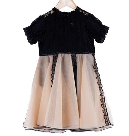 Vestido para niños para niñas 2024 vestido de manga larga de verano estilo occidental para niños vestido de gasa de encaje de estilo coreano vestido de princesa