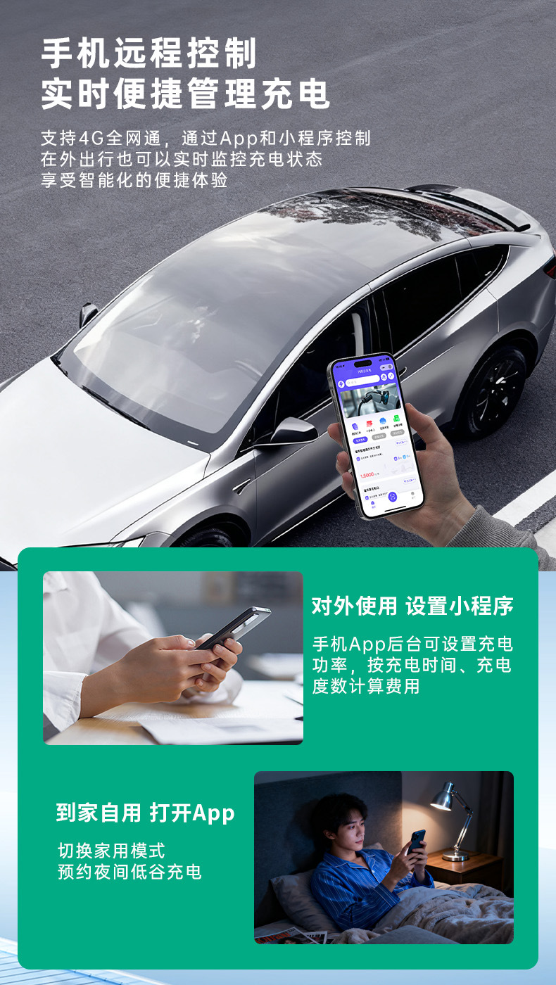 Ruihua Intelligent 14Kw Dual-Port Commercial Ac Charging Station 220V New Energy Electric Vehicle 32A 7-Port Universal