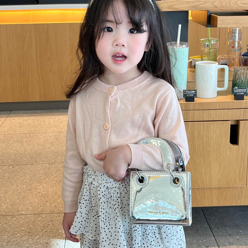 Jardín de infantes nuevo bolso de mochila de estilo esmaltado, bolso cuadrado para niños y niñas, bolso de color sólido para niños