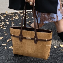 简约复古大容量包包女2025新款时尚麂皮绒单肩包通勤手提包托特包