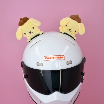 Small Accessories Cute Cat Ears – Motosiklet dəbilqələri - a-pair-of-pudding-dogs-without-helmet