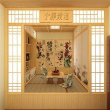 批实木日式榻榻米和室中式书房阳台客厅房间床柜一体整体可定塌塌