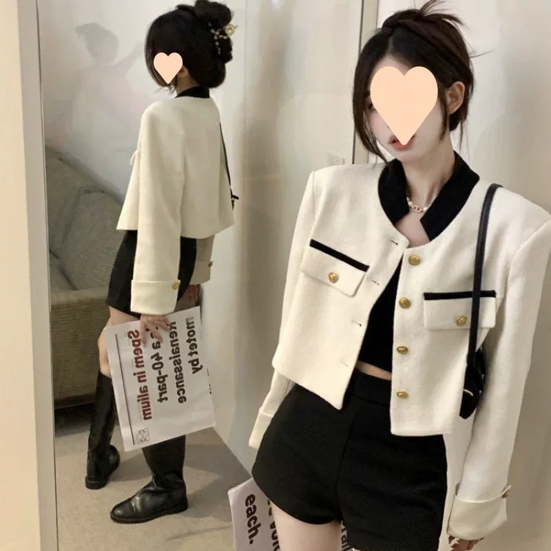Жакет (Chanel style) плетёный короткий весенний жакет женский, с карманами и пуговицами, лёгкий