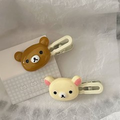 学院风轻松小熊可爱发夹刘海侧边卡通少女波浪甜美鸭嘴学生发饰女