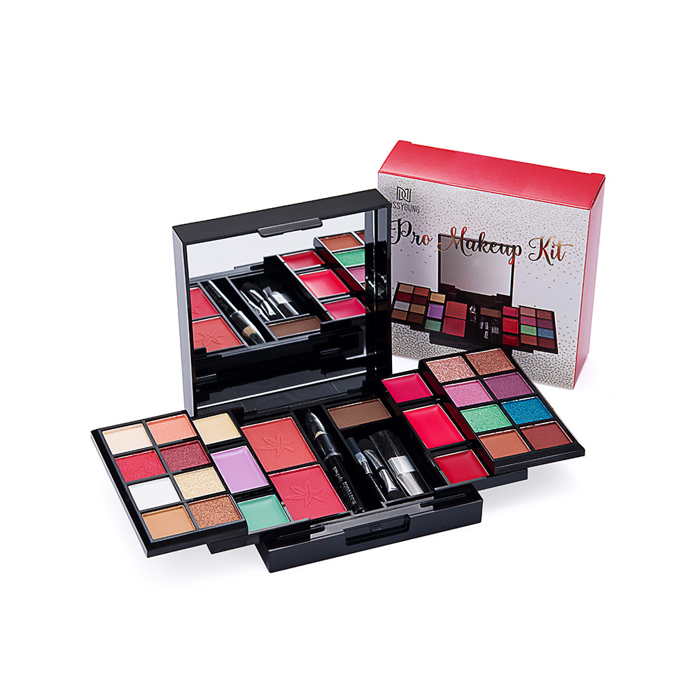 MISS Young 25-color Eyeshadow palette, Eyeshadow Blush, Eyebrow Powder Set, Makeup Palette, Makeup box wholesale Cross-border Foreign trade details Picture