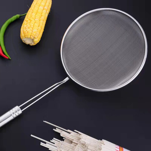 Factory price wholesale stainless steel wide edge filter frying net oil leakage flour sieve fine sieve soy milk filter oil separator