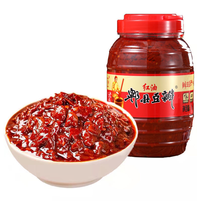 Authentic Pixian Doubanjiang Red Oil Douban 1000g Douban Sichuan Cuisine Catering Seasoning Home Seasoning Wholesale
