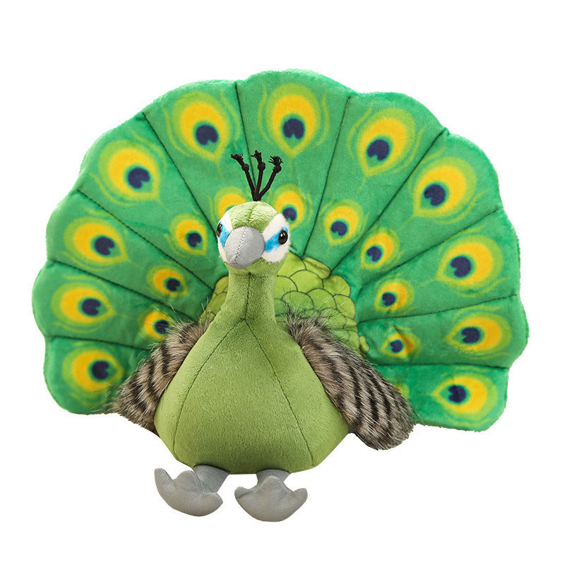 Zoo Souvenir Simulation Peacock Doll Muñeca Peluche Juguete Muñeca de trapo para niños Regalos de evento