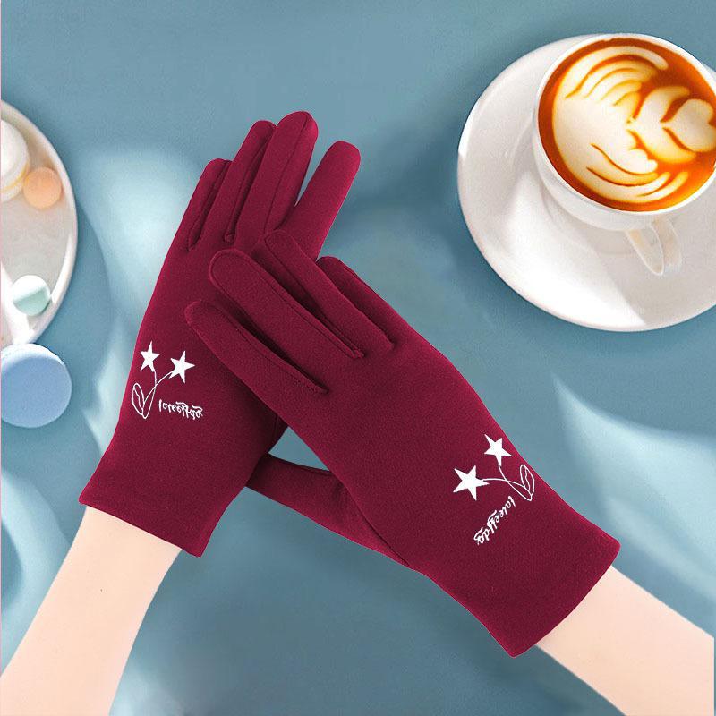 Wholesale gloves women's autumn and winter warm fleece-lined outdoor five-finger ladies cold-proof riding driving gloves performance