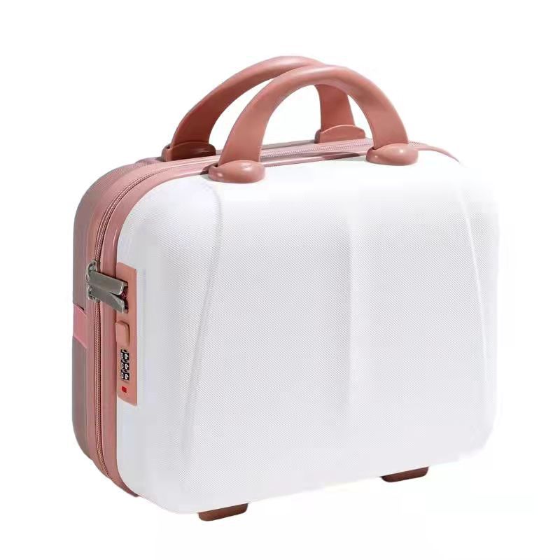 Maleta simple de estilo coreano logotipo imprimible estuche cosmético 14 pulgadas bolsa de viaje de 16 pulgadas caso portátil