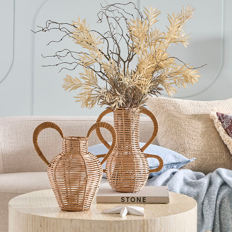 Tejido a mano vasos de tela de caña vasos de tela de tela de caña vasos de tela de tela de