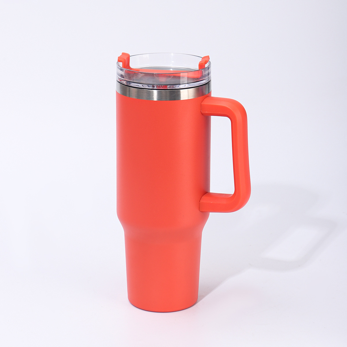 Taza de aislamiento térmico de acero inoxidable transfronteriza de alta capacidad de 40oz taza de automóvil con mango de paja taza de hielo