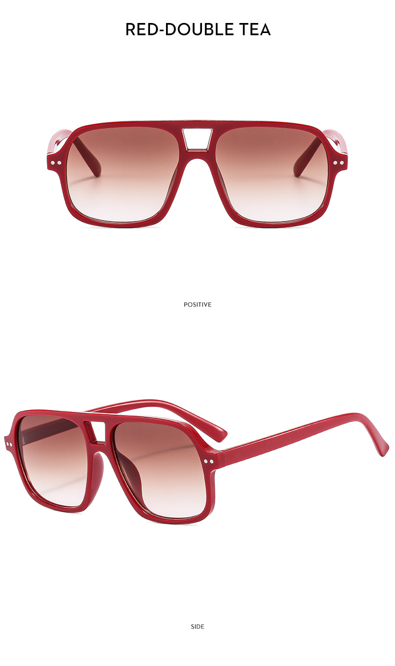 Travel Occasion Color Block Pattern Simple Style Color Block Ac UV400 Protection Square Full Frame Women's Sunglasses
