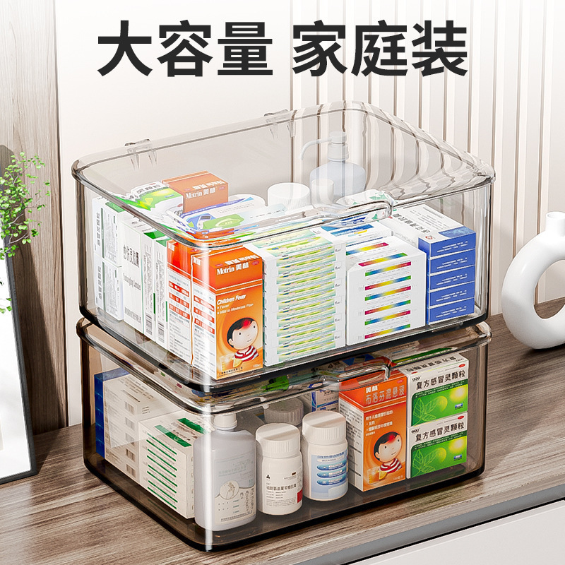 透明蓋付き防塵多機能棚高級感家庭用薬品大容量ハイビジョン収納ケース卸売り|undefined