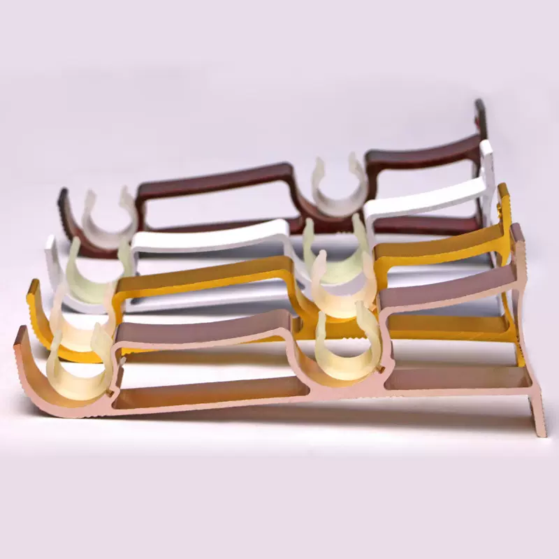 跨境罗马杆支架加厚铝合金双支架窗帘杆支架配件侧装托架底座批发