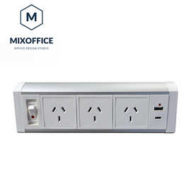 新款办公会议桌面多功能夹式插座免打孔固定夹桌插线板家用