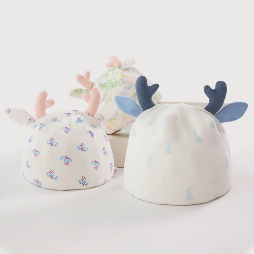 Newborn Bonnet Spring and Autumn Season 0-3 Months Ultra Cute Baby Hooded Cap Hospital Hat Infant Hat Forehead Cover