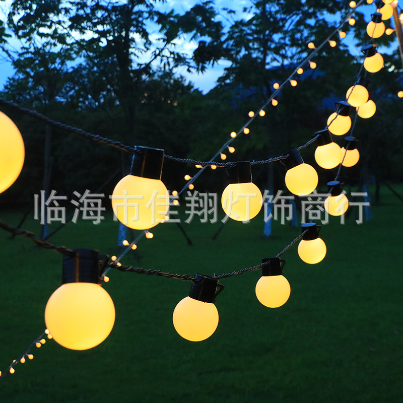 Cadena de luces LED al aire libre bola grande G50 camping balcón decoración impermeable