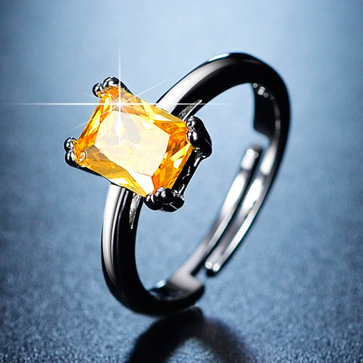 Кольцо, zircon объемом 1 карат, лёгкая роскошь европейского стиля, элегантный дизайн в серебристом тоне