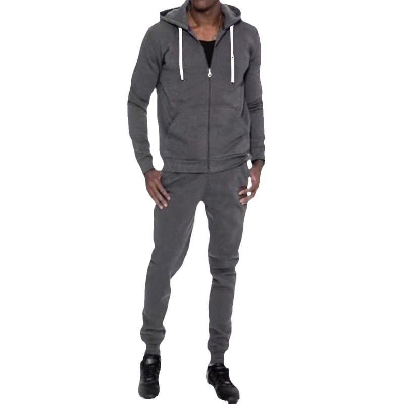 Nueva marca de moda traje deportivo para hombre 2022 primavera nuevo suéter cardigan casual juvenil delgado con capucha conjunto de dos piezas