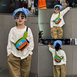 儿童包包潮酷洋气女童宝宝斜挎包时尚小男孩外出旅游零钱配饰胸包