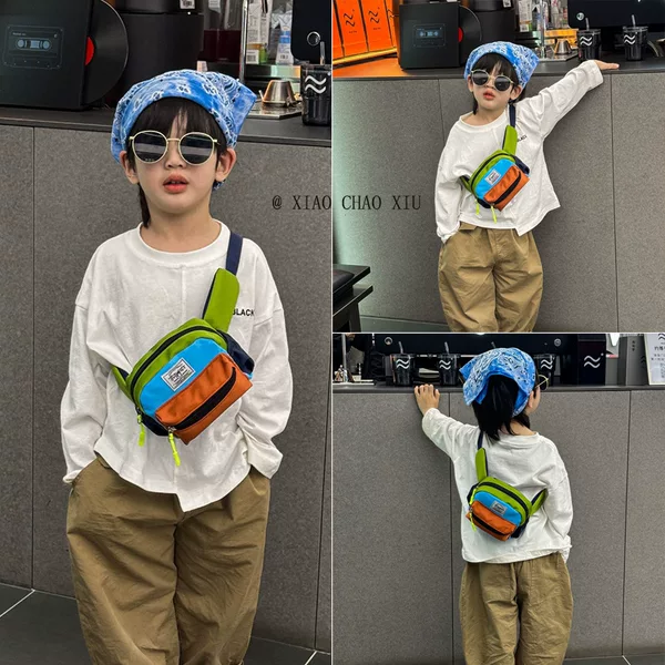 Children's Bags, Trendy and Cool, Stylish Girls' Baby Cross-Body Bags, Fashionable Little Boys' Travel Coin Accessories, Chest Bags