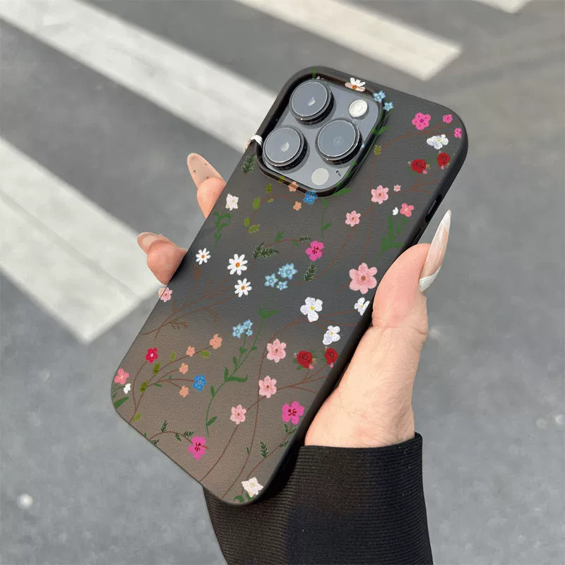 Phone Case (Apple) iPhone15 Pro Max compatible — Lychee floral pattern, soft textured cover