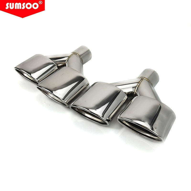 Подходит для Mercedes-Benz C- Class W204E-class Выхлопная труба автомобиля 60 Модифицированная четырехъярусная задняя горловина AMG из нержавеющей стали