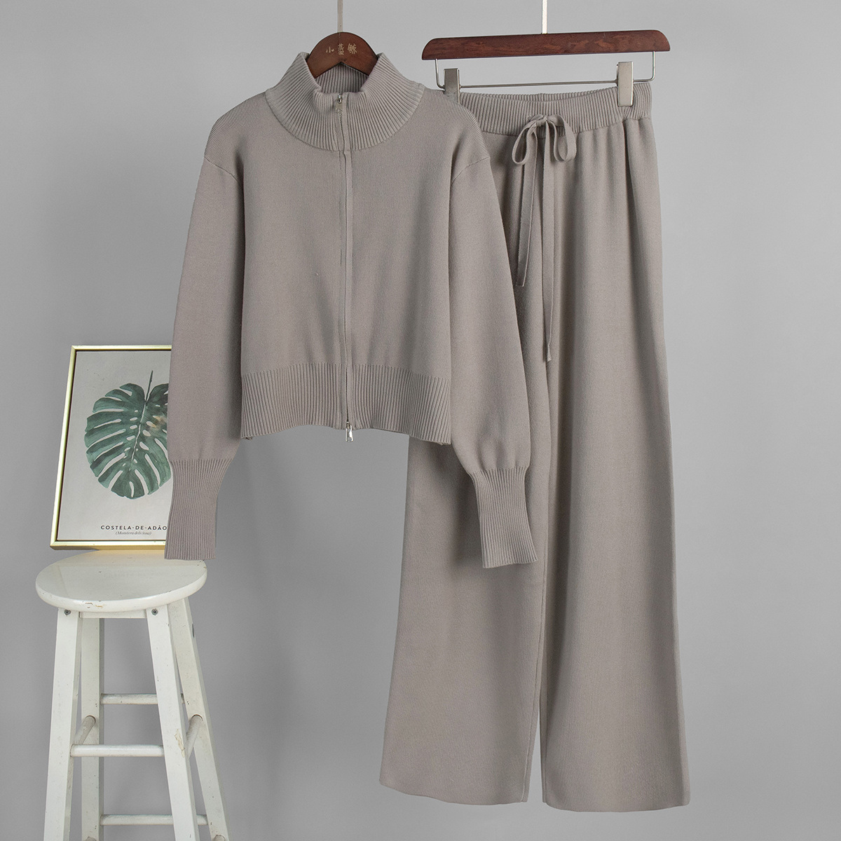 Suéter de punto elegante para mujer con doble cremallera slim_voghion.com