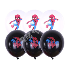 Cross-border Spider-Man theme 12-inch latex printed balloons birthday party decoration balloons wholesale