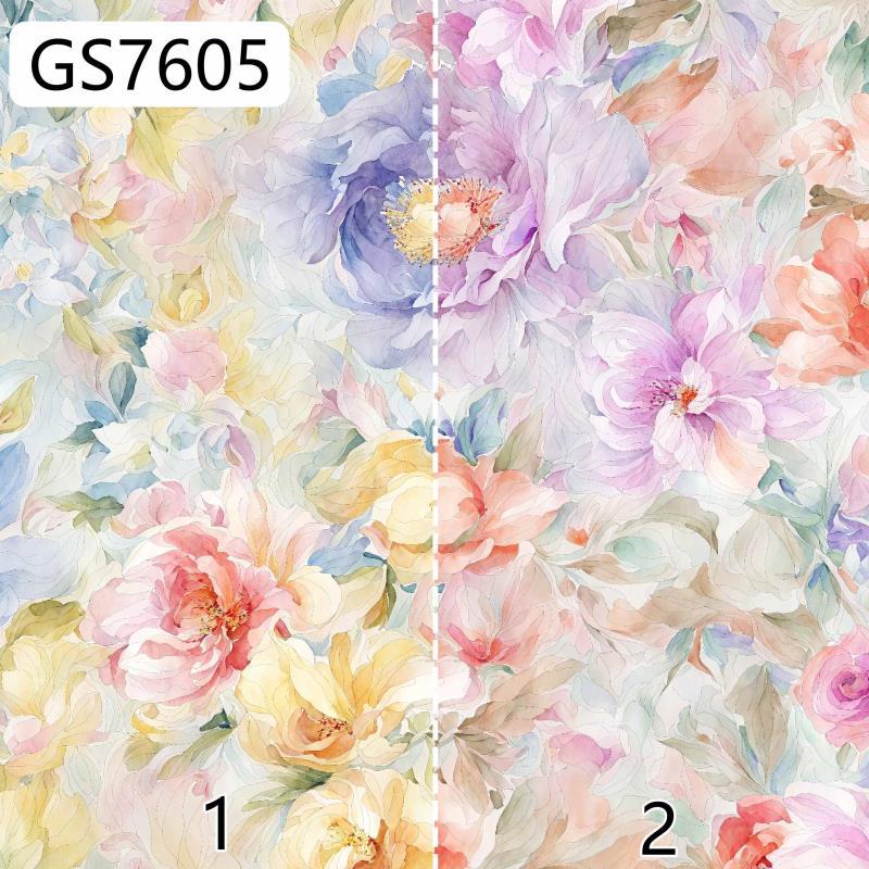 60支全棉数码印花布料 纯棉国风牡丹花童装衬衫头巾布袋印花面料