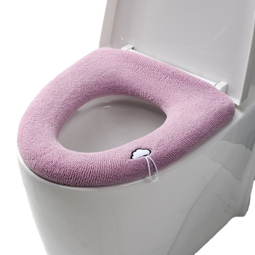 3161 Handle Toilet Mat Universal Knitted Washable Toilet Seat Household Toilet Cover Thickened Warm Toilet Seat Cushion